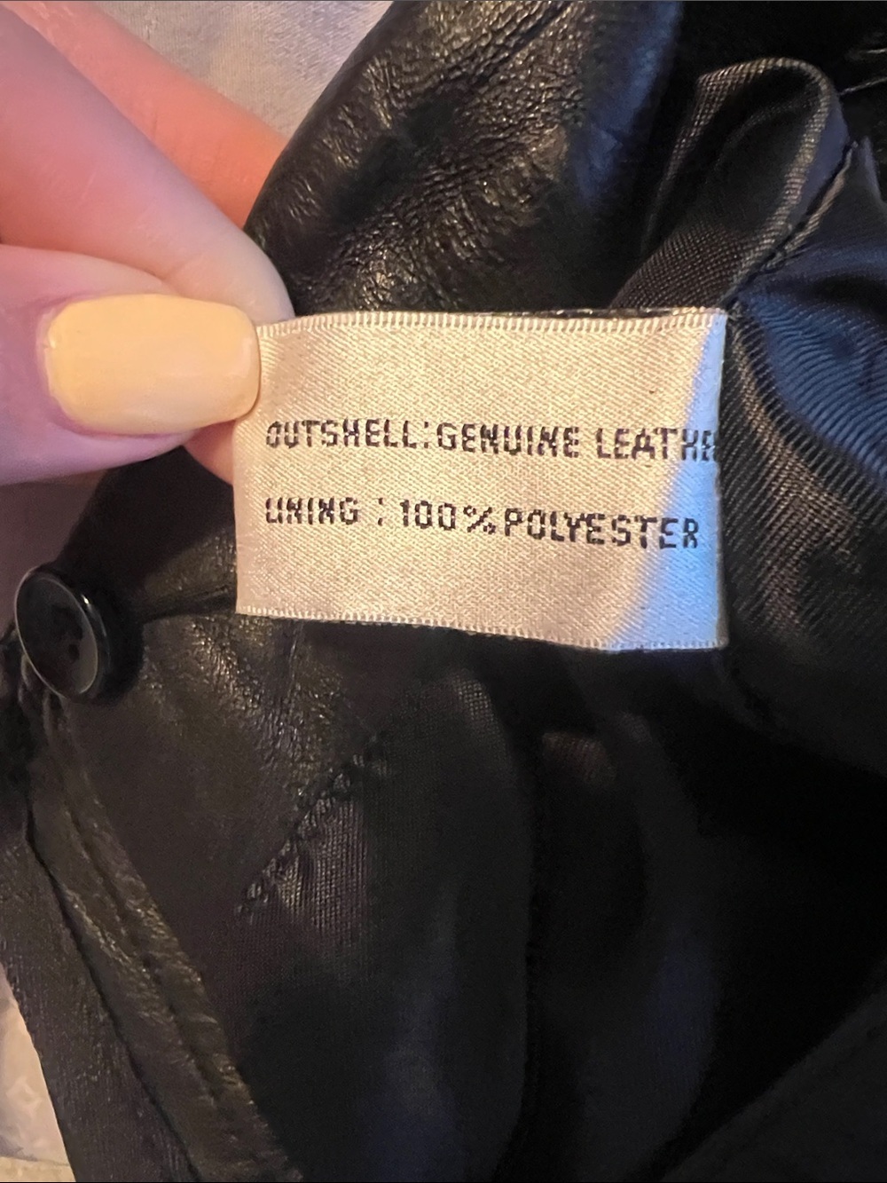 Isabela Kristina Vintage Y2K Black Genuine Leather Pants Straight Leg - Picture 9 of 10